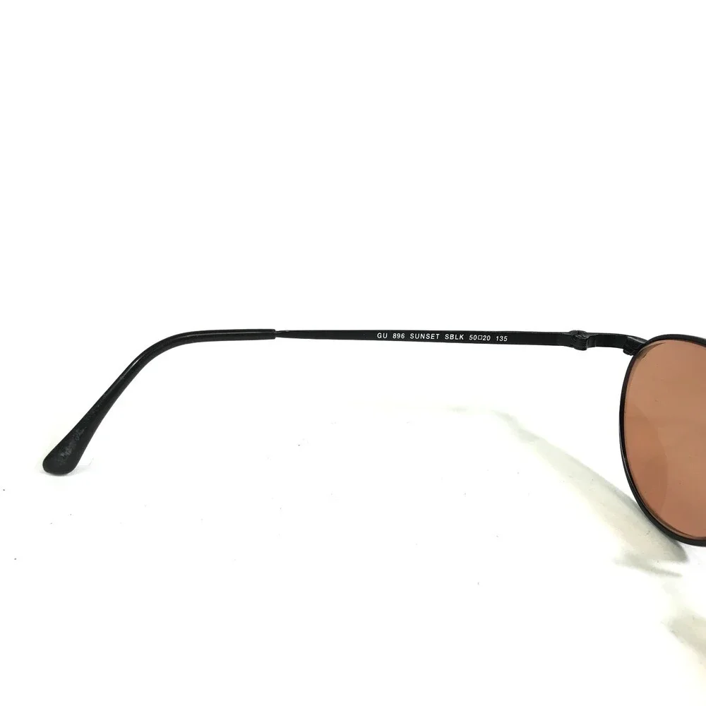 Vintage Guess Sunglasses Frames GU 896 SUNSET Black Round 50-20-135